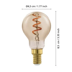 Eglo LEDE14 Lichtbron / Glas amber Ø 45 mm