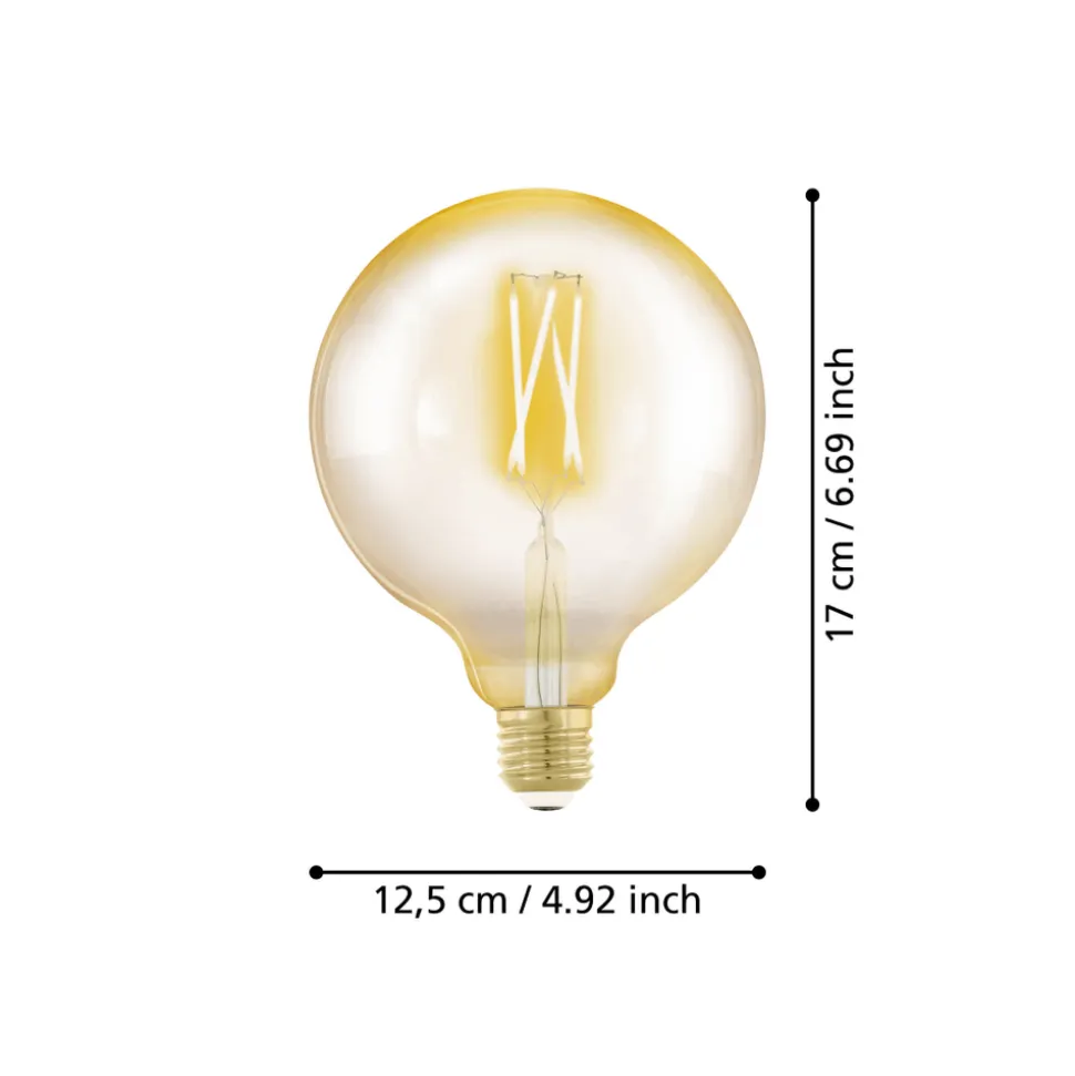 Eglo LEDE27 Lichtbron / Glas amber Ø 125 mm