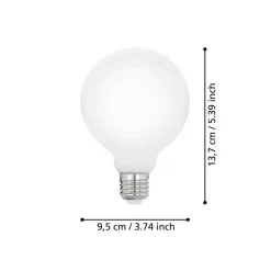 Eglo LEDE27 Lichtbron / Glas opaal Ø 95 mm