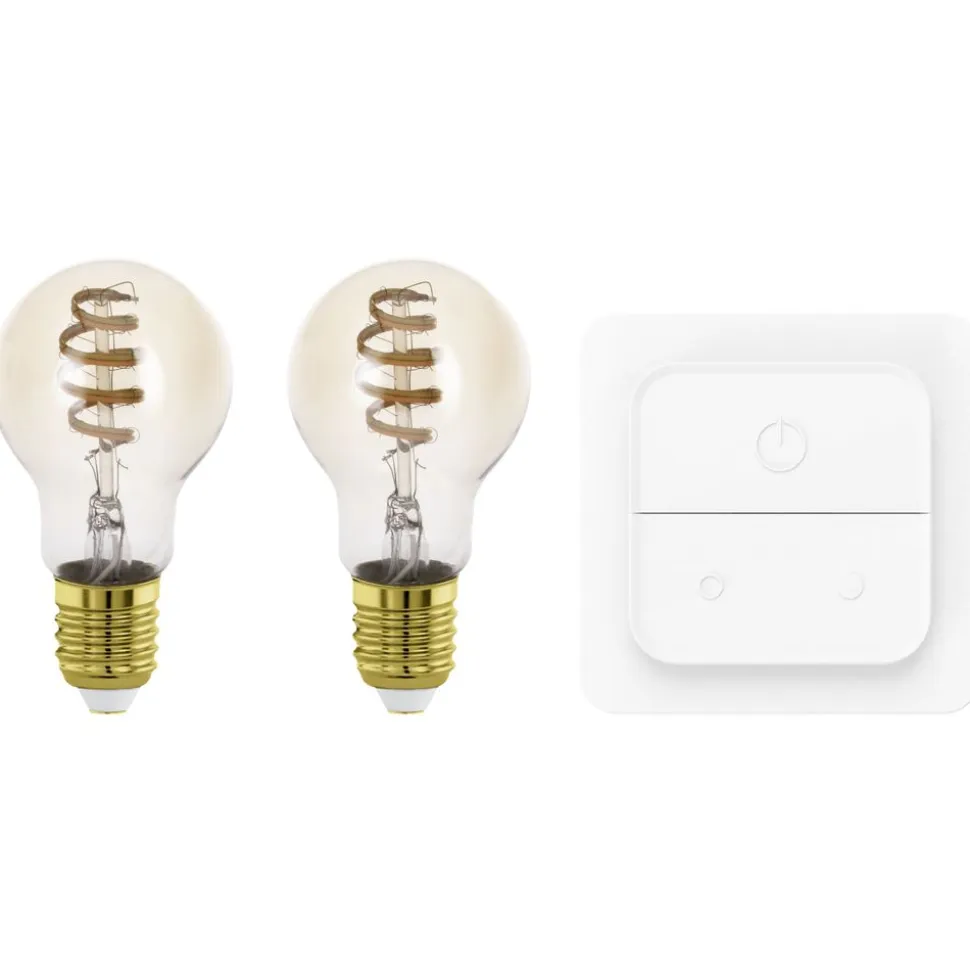 Eglo LEDE27 Lichtbron Kunststof wit / Glas amber Ø 60 mm