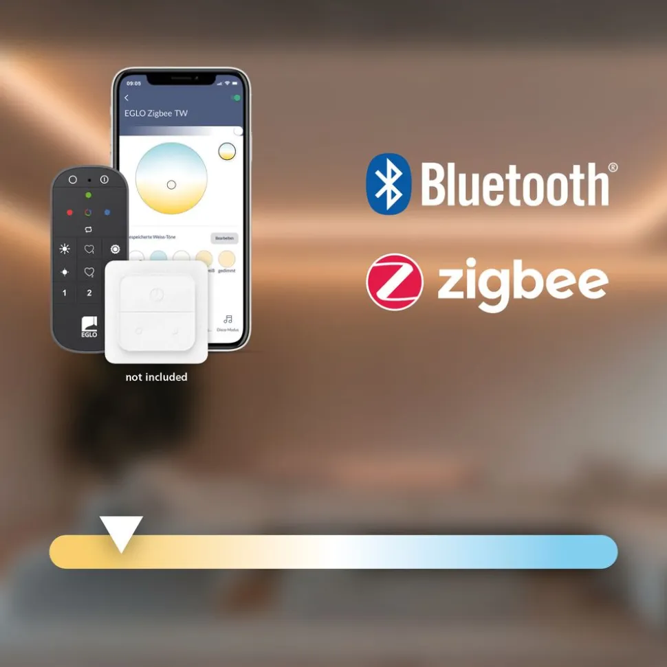 Eglo LEDE27 Lichtbron Kunststof wit / Glas amber Ø 60 mm