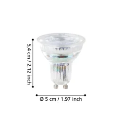 Eglo LEDGU10 Lichtbron / Glas helder Ø 50 mm