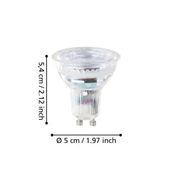 Eglo LEDGU10 Lichtbron / Glas helder Ø 50 mm