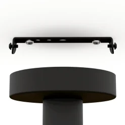 Eglo LEOMINSTER Wand-/plafondlamp staal zwart / Hout natuur H: 90 mm | Ø 450 mm