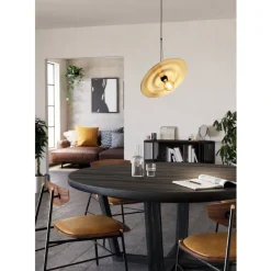 Eglo LINTMILL hanglamp staal zwart / staal geborsteld messing H: 1100 mm | Ø 400 mm