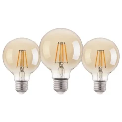 Eglo LM-E27-LED G80 4W AMBER 2200K 3 STK