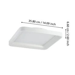 Eglo LORETELLO Wand-/plafondlamp kunststof, staal wit H: 75 mm