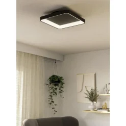 Eglo LORETELLO Wand-/plafondlamp kunststof, staal zwart H: 75 mm