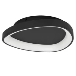 Eglo LORETELLO Wand-/plafondlamp kunststof, staal zwart H: 75 mm | Ø 350 mm