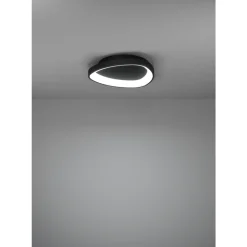 Eglo LORETELLO Wand-/plafondlamp kunststof, staal zwart H: 75 mm | Ø 350 mm