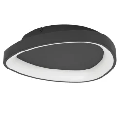 Eglo LORETELLO Wand-/plafondlamp kunststof, staal zwart H: 75 mm | Ø 350 mm