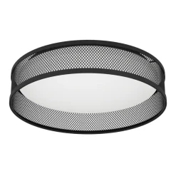 Eglo LUPPINERIA Plafondarmaturen staal zwart / Kunststof wit H: 95 mm | Ø 385 mm