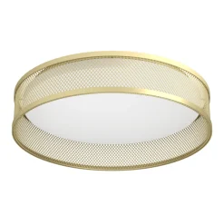 Eglo LUPPINERIA Plafondarmaturen staal geelkoper-mat / Kunststof wit H: 95 mm | Ø 385 mm