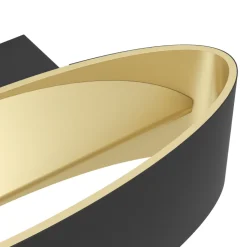 Eglo MACCACARI Wandlamp aluminium, staal zwart, goud / Kunststof transparant H: 75 mm