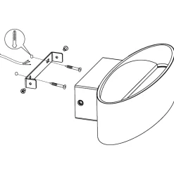 Eglo MACCACARI Wandlamp aluminium, staal zwart, goud / Kunststof transparant H: 75 mm