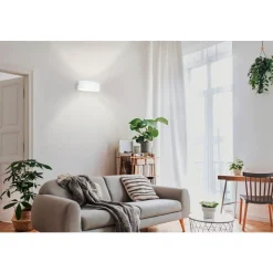 Eglo MACCACARI Wandlamp aluminium, staal wit / Kunststof transparant H: 75 mm