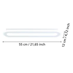 Eglo MACCHIONI Plafondarmaturen staal, kunststof wit / kunststof met kristaleffect wit H: 45 mm