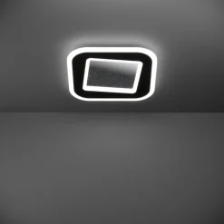 Eglo MACCHIONI Plafondarmaturen staal, kunststof zwart, wit / kunststof met kristaleffect wit H: 50 mm