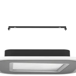 Eglo MACCHIONI Plafondarmaturen staal, kunststof zwart, wit / kunststof met kristaleffect wit H: 50 mm