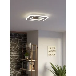 Eglo MACCHIONI Plafondarmaturen staal, kunststof wit / kunststof met kristaleffect wit H: 50 mm