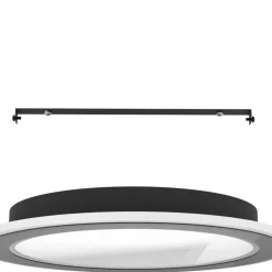 Eglo MACCHIONI Plafondarmaturen staal, kunststof zwart, wit / kunststof met kristaleffect wit H: 50 mm | Ø 380 mm