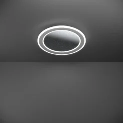 Eglo MACCHIONI Plafondarmaturen staal, kunststof wit / kunststof met kristaleffect wit H: 50 mm | Ø 380 mm