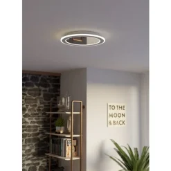 Eglo MACCHIONI Plafondarmaturen staal, kunststof wit / kunststof met kristaleffect wit H: 50 mm | Ø 380 mm