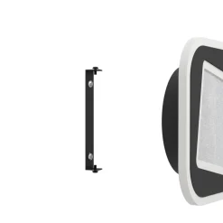 Eglo MACCHIONI Wandlamp staal, kunststof zwart, wit / kunststof met kristaleffect wit