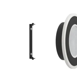 Eglo MACCHIONI Wandlamp staal, kunststof zwart, wit / kunststof met kristaleffect wit Ø 200 mm