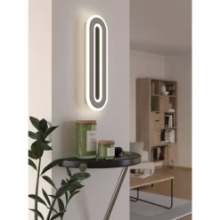Eglo MACCHIONI Wandlamp staal, kunststof wit / kunststof met kristaleffect wit