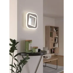 Eglo MACCHIONI Wandlamp staal, kunststof wit / kunststof met kristaleffect wit