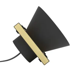 Eglo MACCLES Tafellampen staal, hout zwart, bruin H: 150 mm | Ø 180 mm