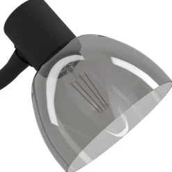 Eglo MACERE Tafellampen staal zwart, geborsteld messing / glas gestoomd zwart-transparant H: 340 mm