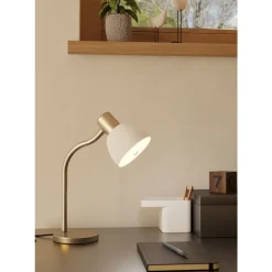 Eglo MACERE Tafellampen staal nikkel-mat / Glas wit H: 340 mm