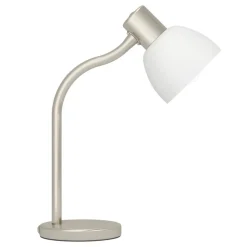 Eglo MACERE Tafellampen staal nikkel-mat / Glas wit H: 340 mm