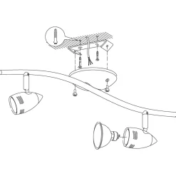Eglo MAGNUM-LED spot staal nikkel-mat, chroom