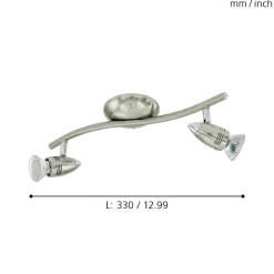 Eglo MAGNUM-LED spot staal nikkel-mat, chroom