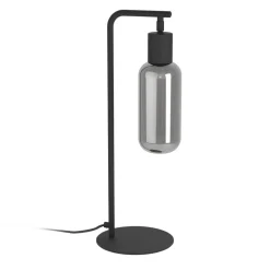 Eglo MAIONE Tafellampen staal zwart / glas gestoomd grijs H: 505 mm