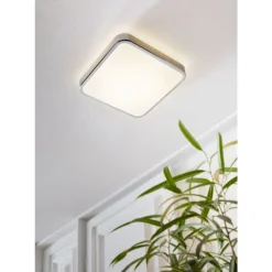 Eglo MANILVA 1 Plafondarmaturen staal chroom / Kunststof wit H: 70 mm