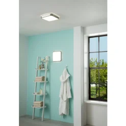 Eglo MANILVA 1 Wandlamp staal nikkel-mat / Kunststof wit H: 70 mm