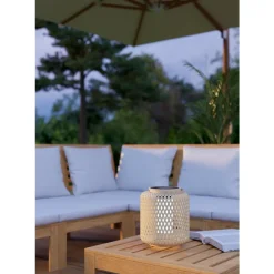 Eglo MARLIANO Tafellampen hout, staal bruin / Kunststof wit H: 240 mm | Ø 210 mm