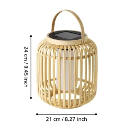 Eglo MARLIANO Tafellampen hout, staal bruin, zwart / Kunststof wit H: 240 mm | Ø 210 mm