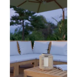 Eglo MARLIANO Tafellampen hout, staal bruin, zwart / Kunststof wit H: 240 mm | Ø 210 mm