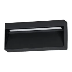 Eglo MARUGGIO Wandlamp aluminium zwart / Kunststof transparant H: 90 mm