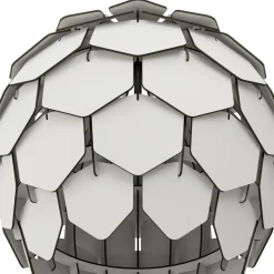 Eglo MATTANZA hanglamp staal zwart / Hout grijs H: 2465 mm | Ø 495 mm