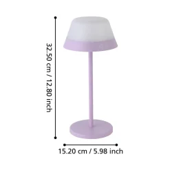 Eglo MEGGIANO Tafellampen Kunststof lila / Kunststof wit H: 320 mm | Ø 150 mm