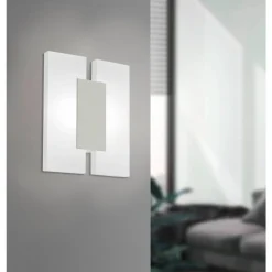 Eglo METRASS 2 Wand-/plafondlamp aluminium nikkel-mat / Kunststof satijn H: 200 mm