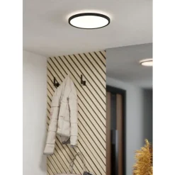 Eglo MINERARIO Plafondarmaturen Kunststof zwart / Kunststof wit H: 30 mm | Ø 300 mm