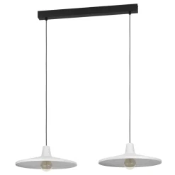 Eglo MINIERE hanglamp staal zwart / staal grijs H: 1100 mm