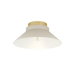 Eglo MOHARRAS Plafondarmaturen Hout bruin / staal zand H: 160 mm | Ø 400 mm